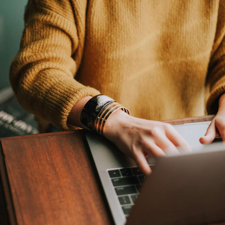 Working woman with laptop.