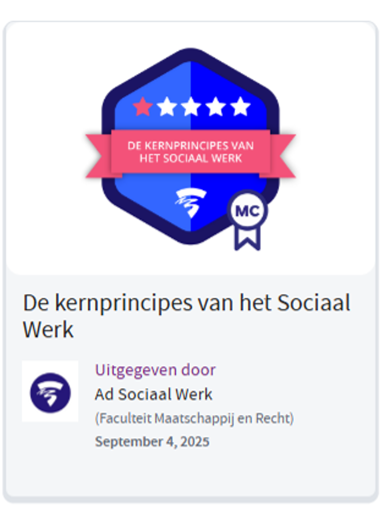 Microcredentials; een erkend digitaal certificaat