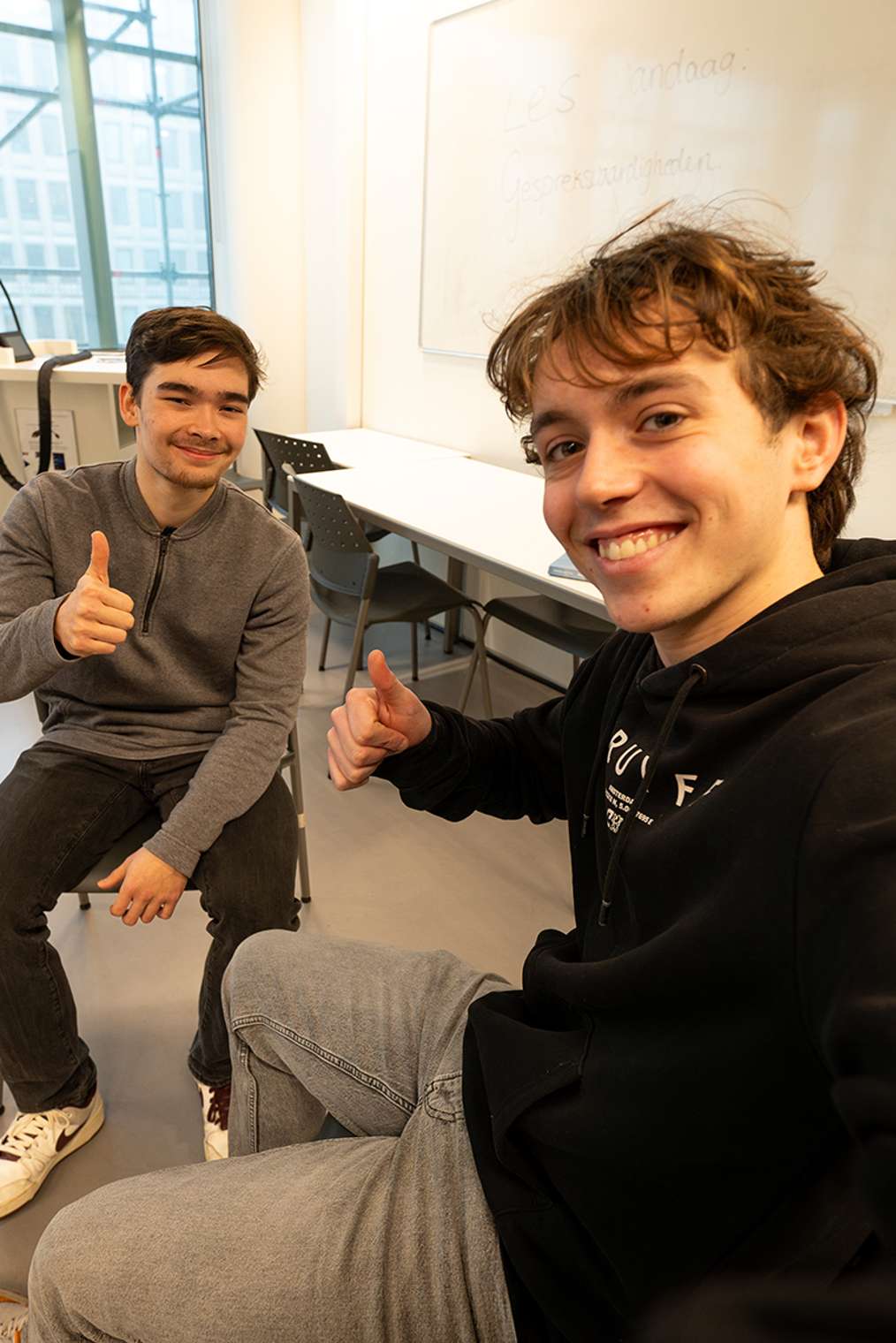 Twee social work studenten