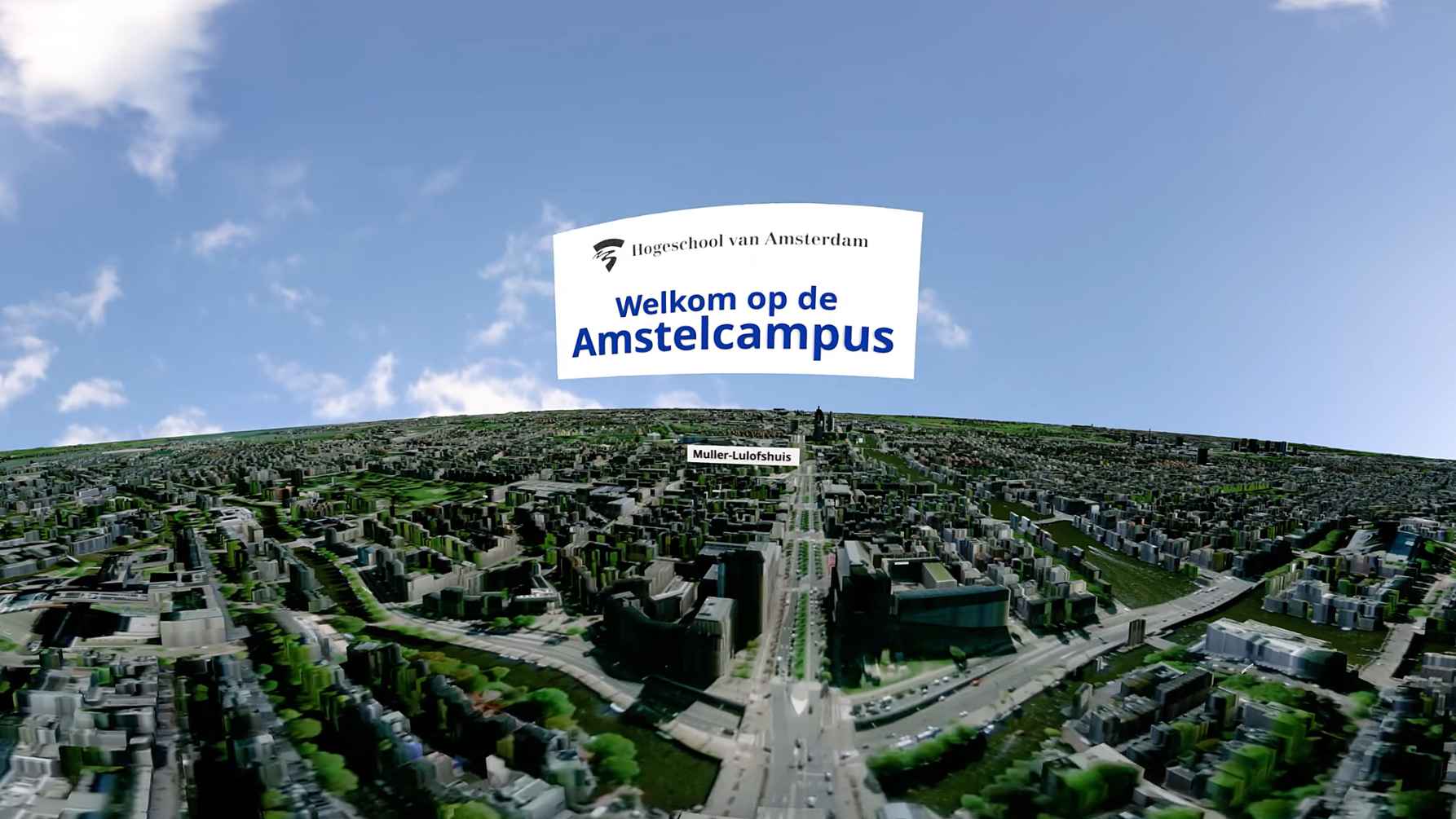 Beeld uit video over de campus