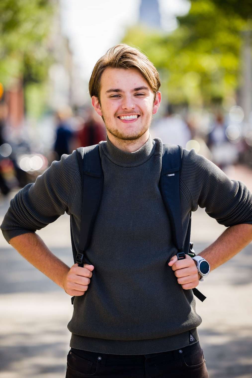 Student met laptop