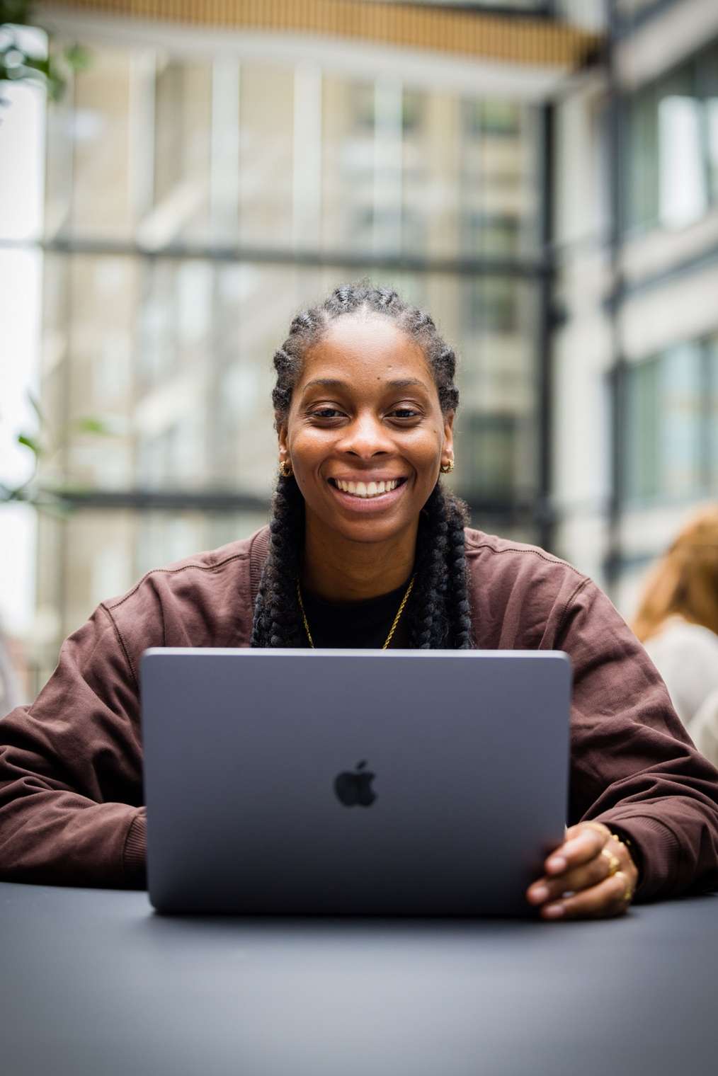 Student met laptop