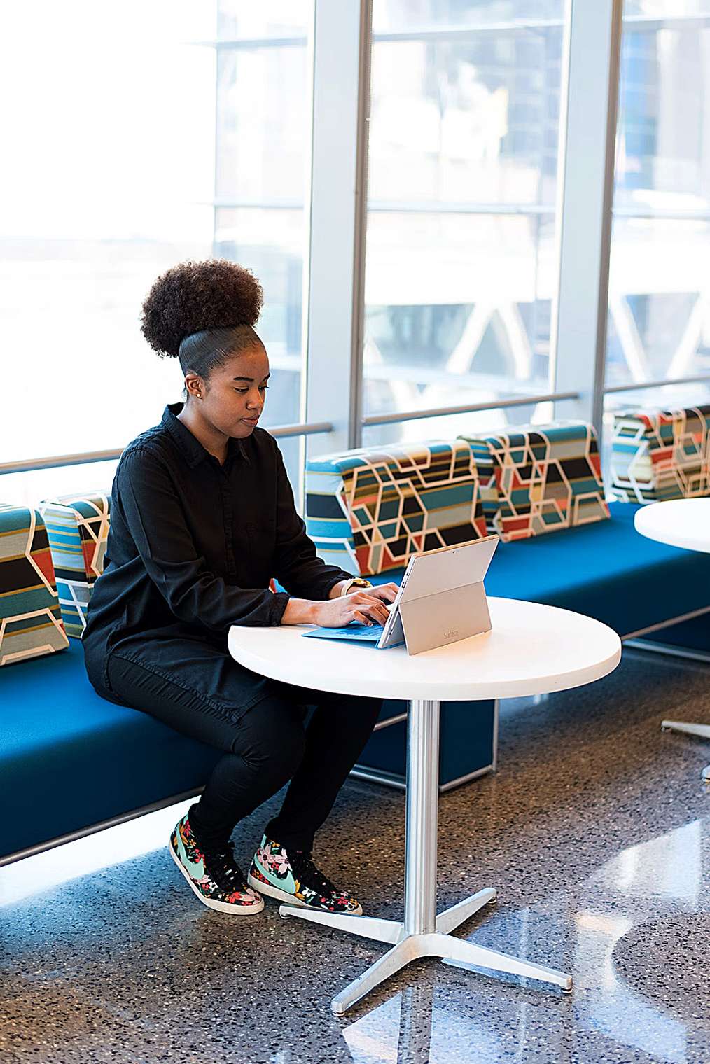 Student with laptop