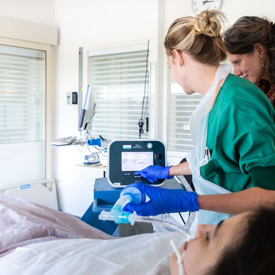 Hva Hoestmachine bij kunstmatige beademde IC-patiënten