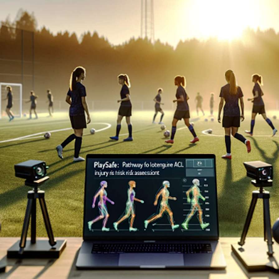 Playsafe project HvA vrouwen voetballend op veld