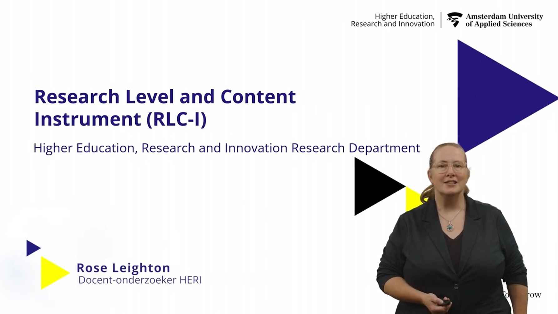 Video Research Level and Content Instrument