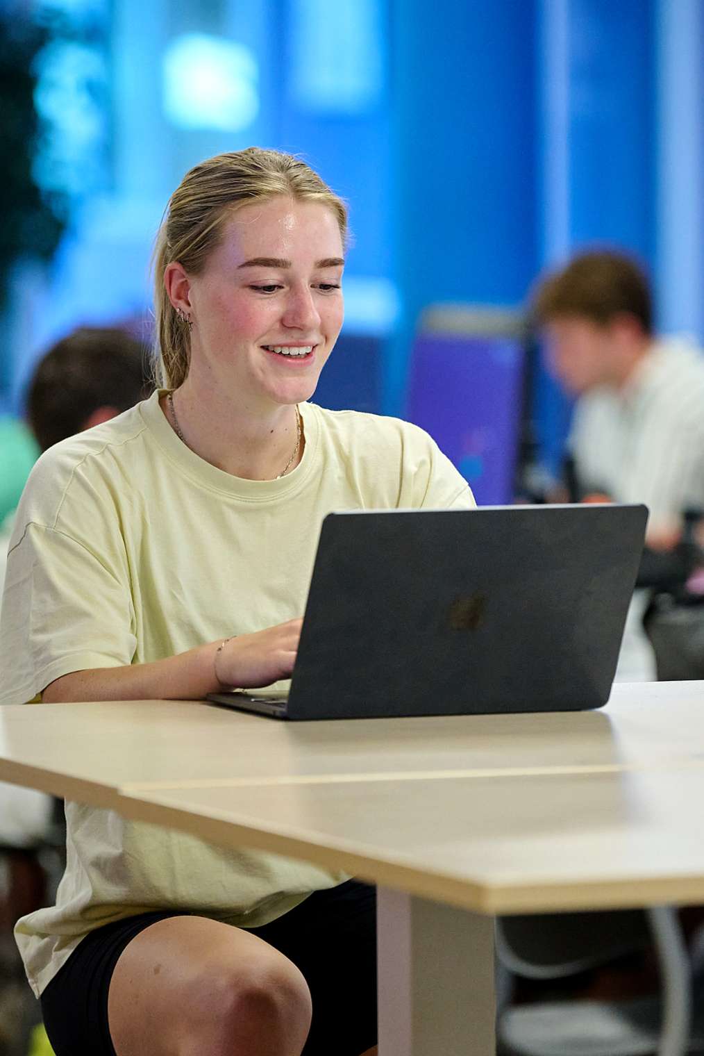 Student met laptop