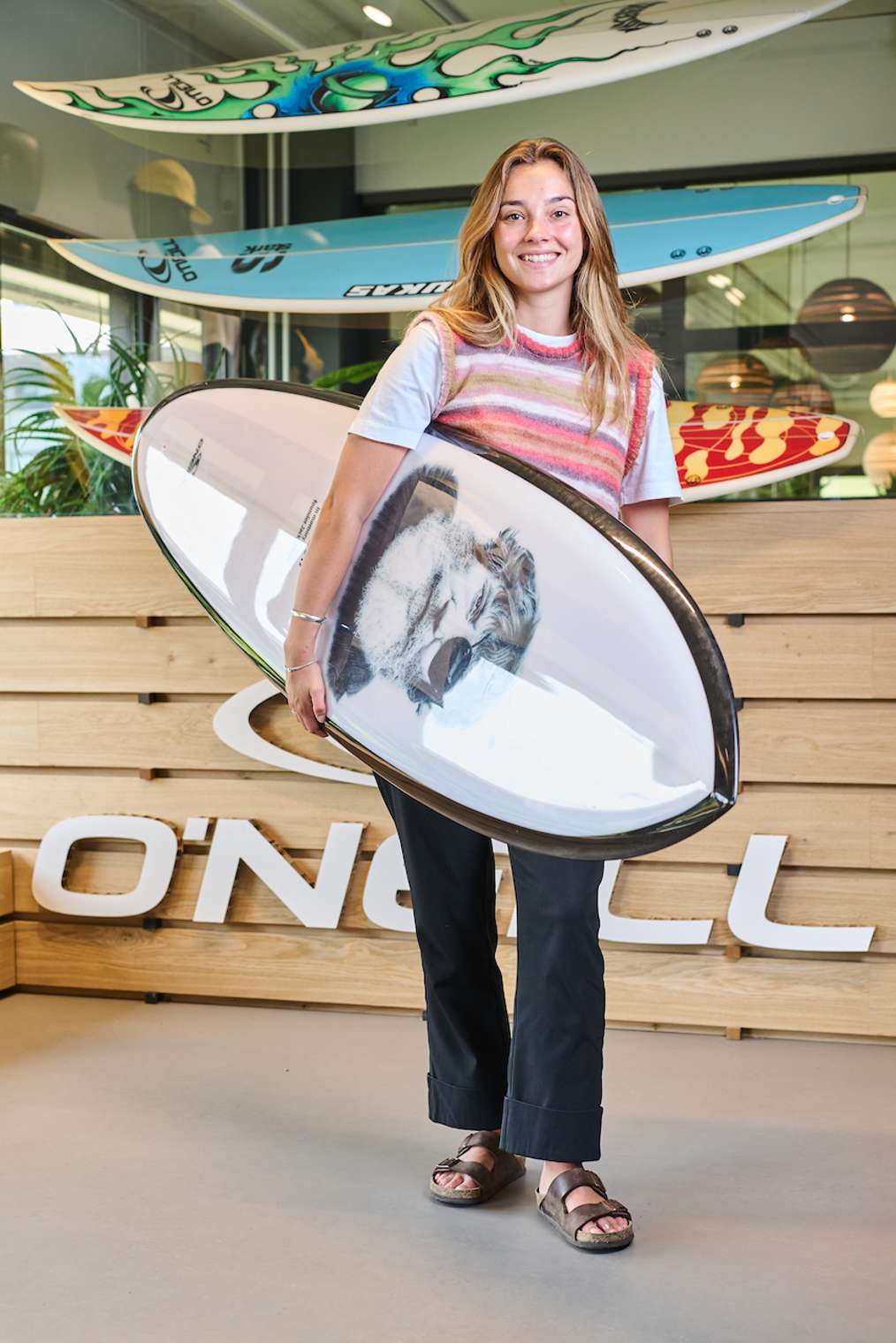 Sport Studies student at internship company O'Neill