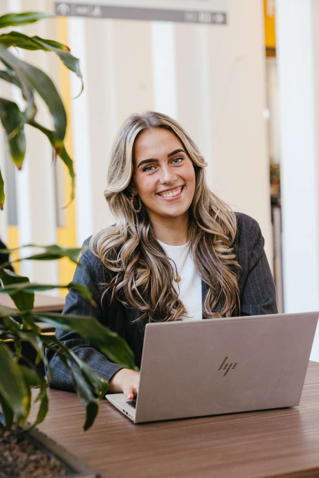 Student met laptop