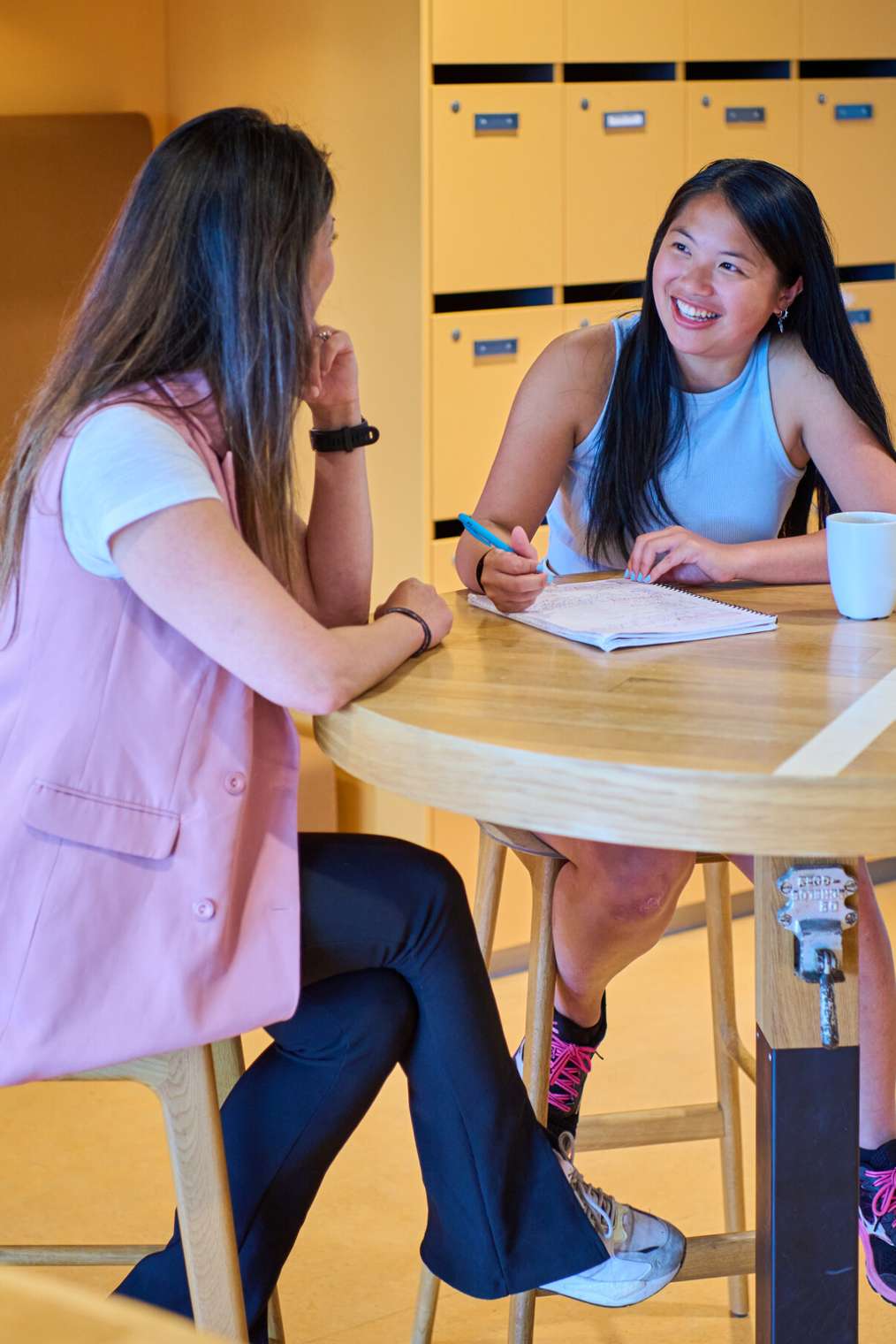 Students at a table