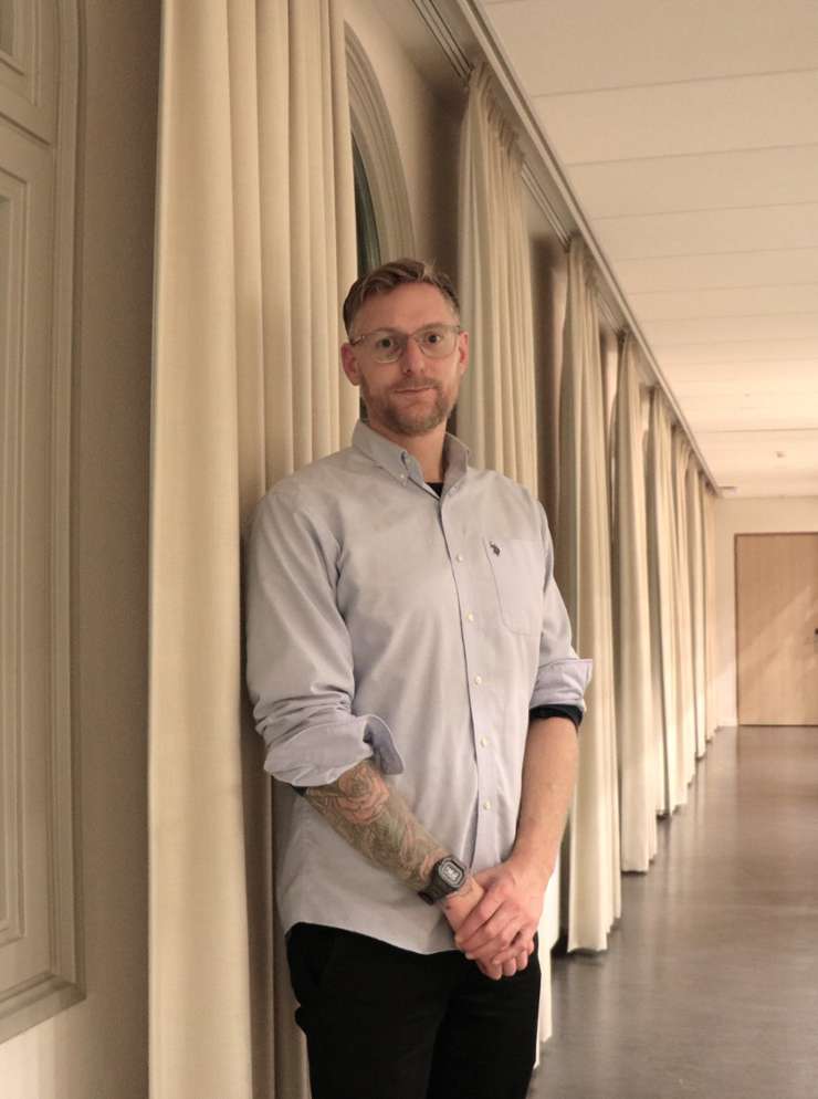 Alumnus Evert van Uden in de Kohnstammzaal
