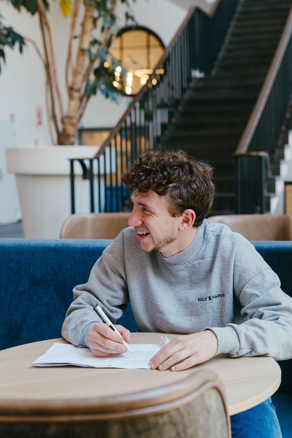 Student aan het werk