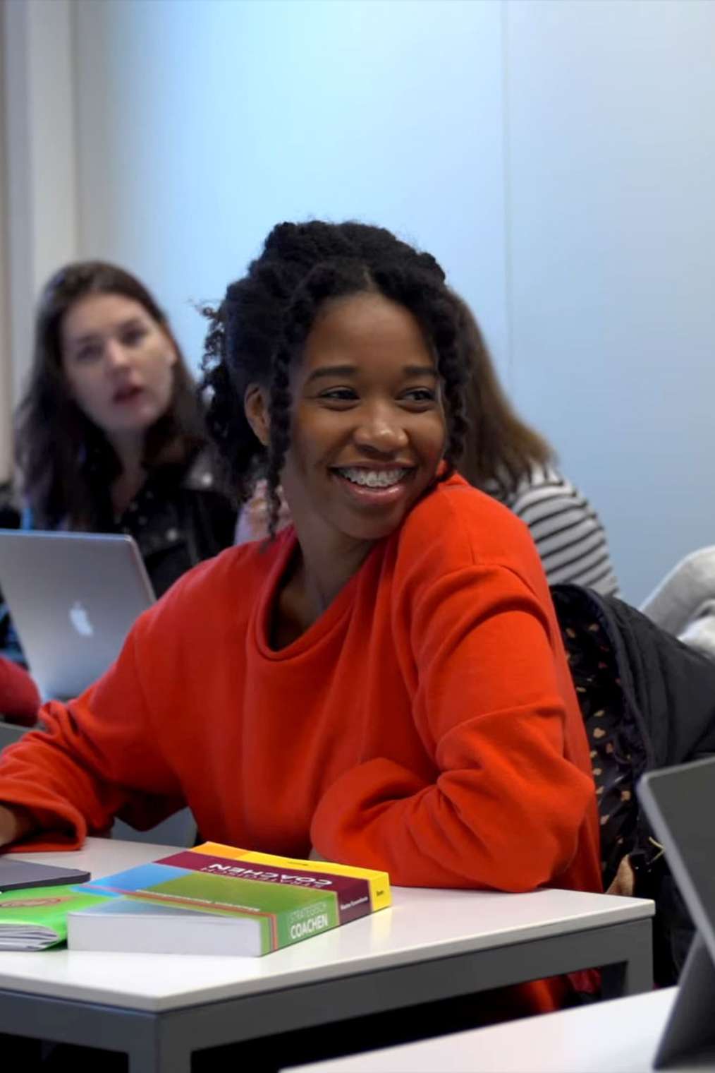 Student tijdens een college