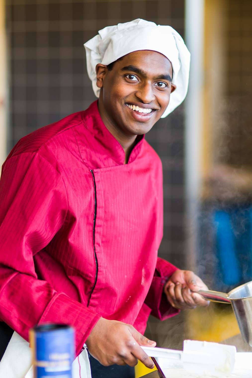 Student aan het koken