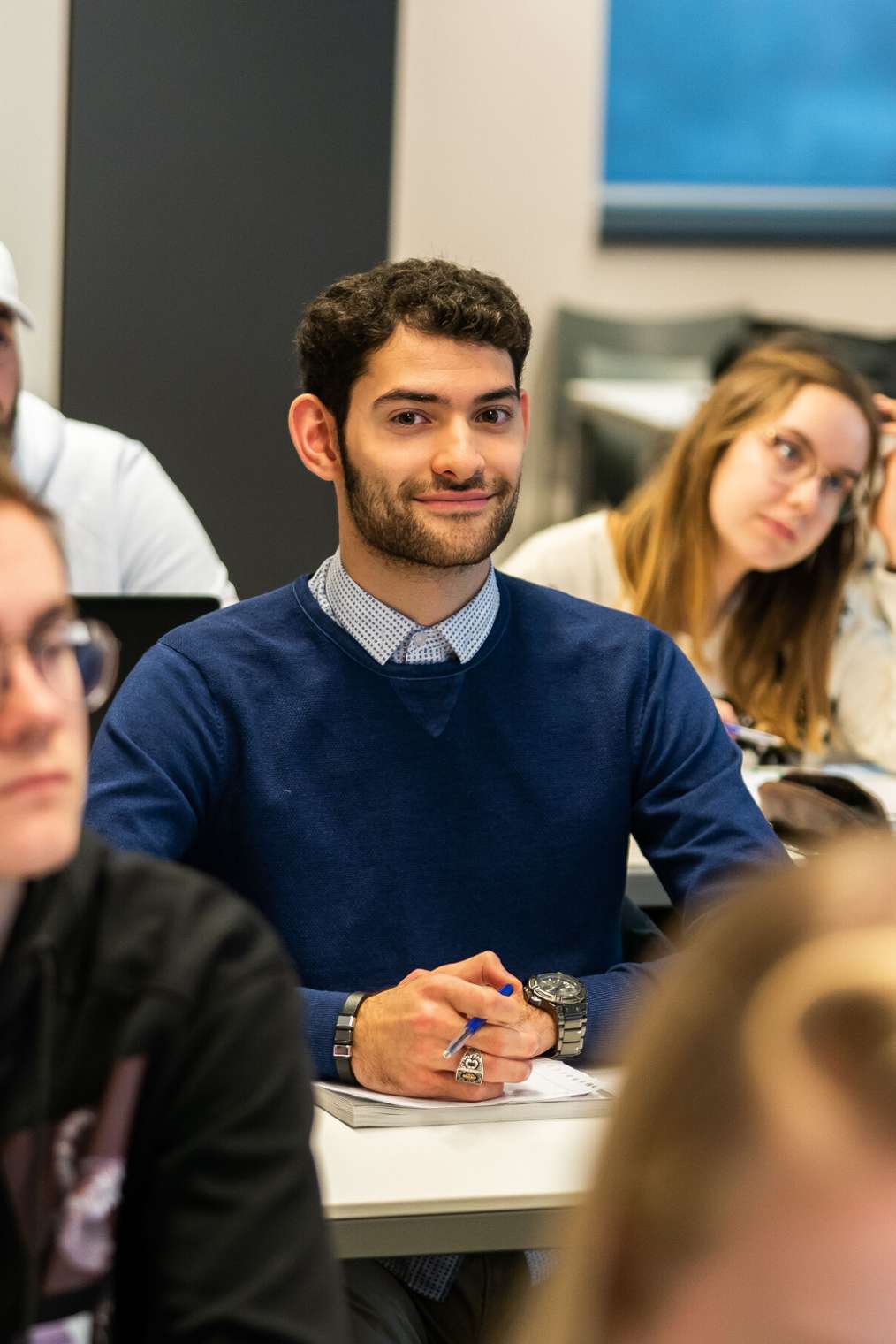 Studenten tijdens een college