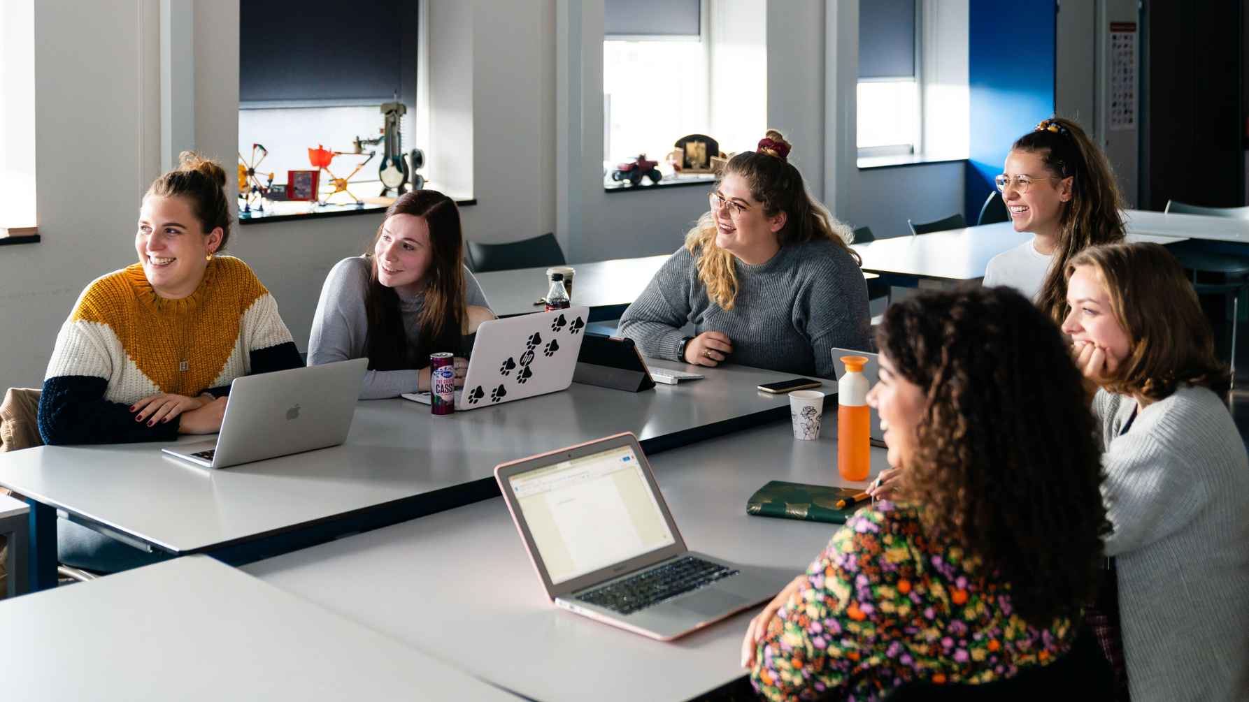 Studenten tijdens een college