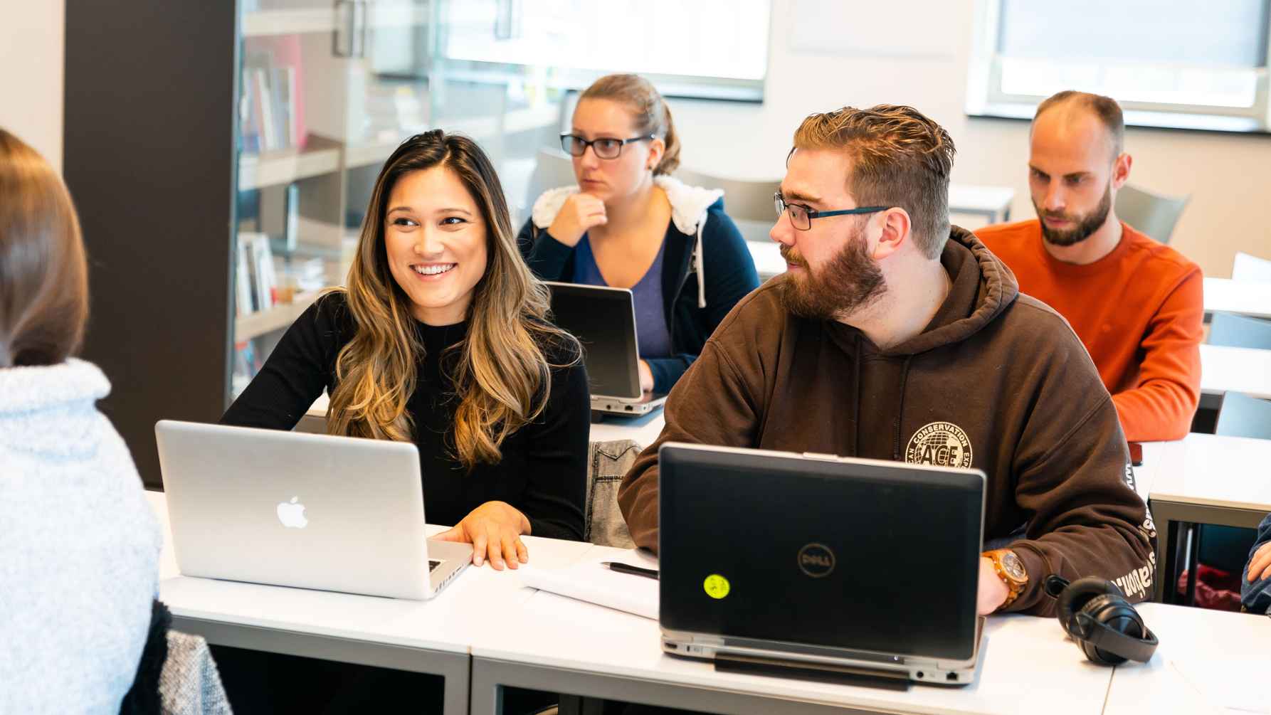 Studenten tijdens college