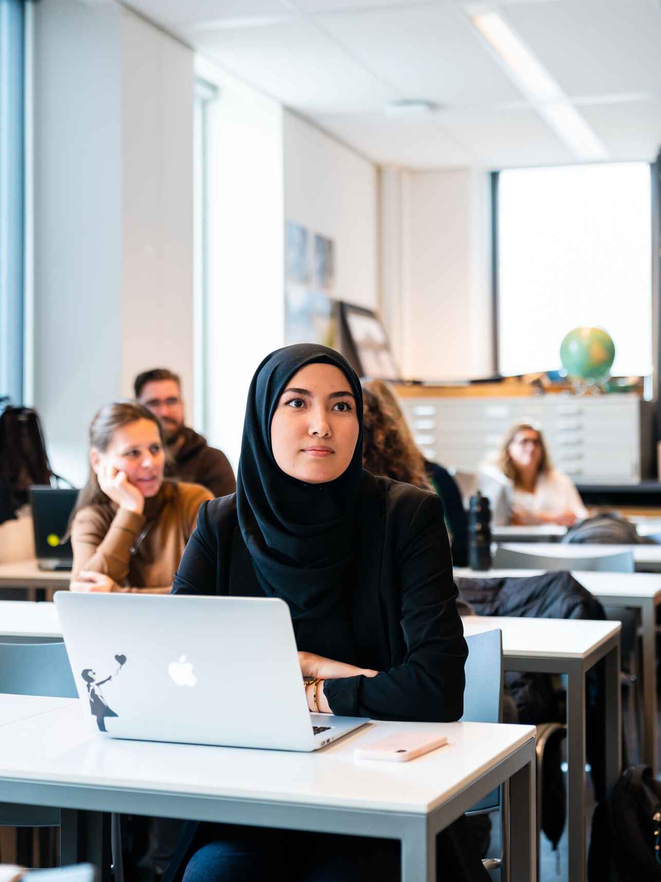 Studenten tijdens een college