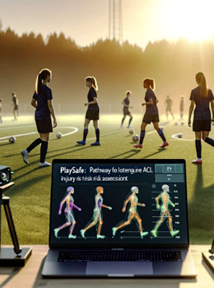Playsafe project HvA vrouwen voetballend op veld