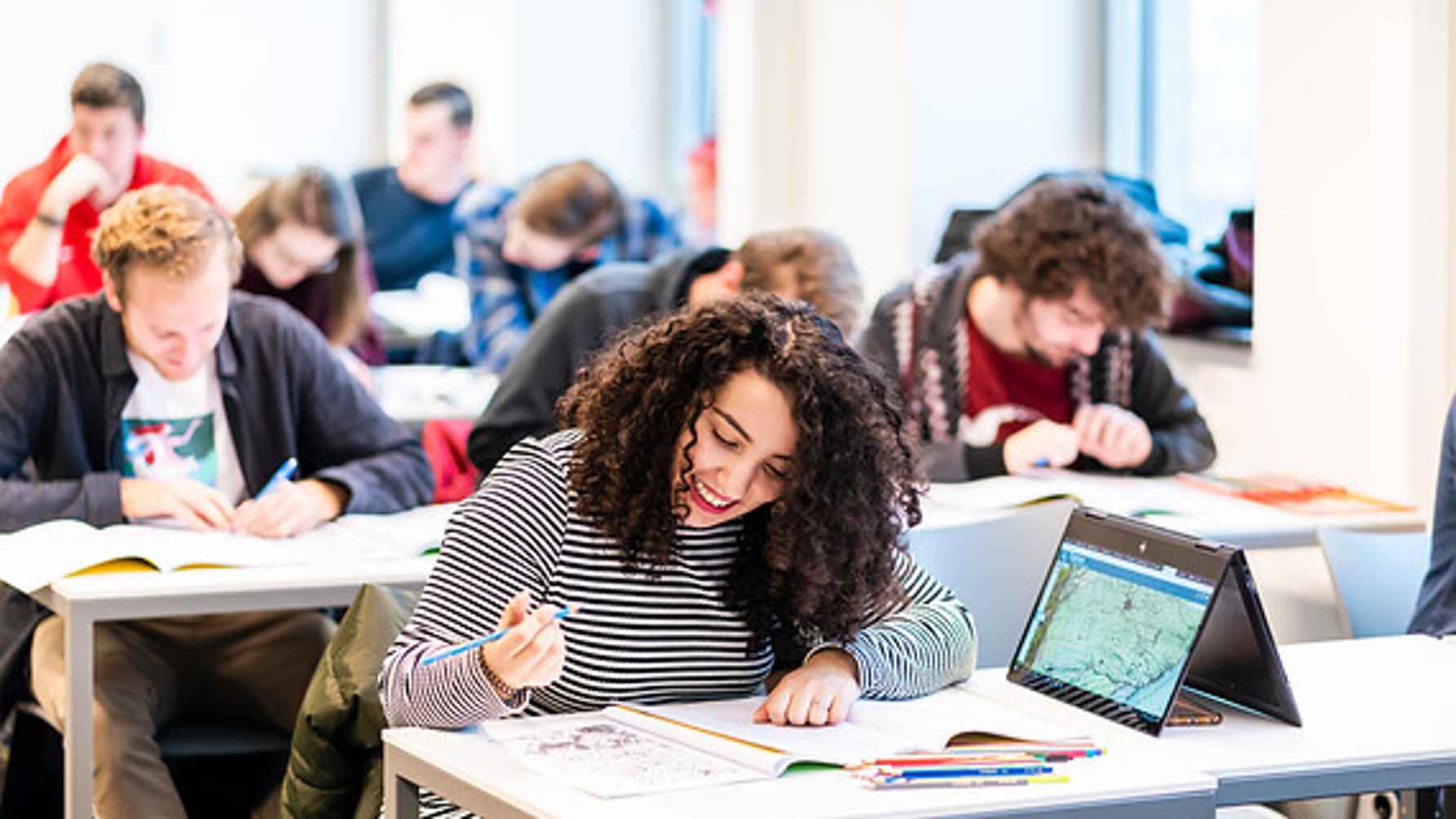 studerende studenten in de klas
