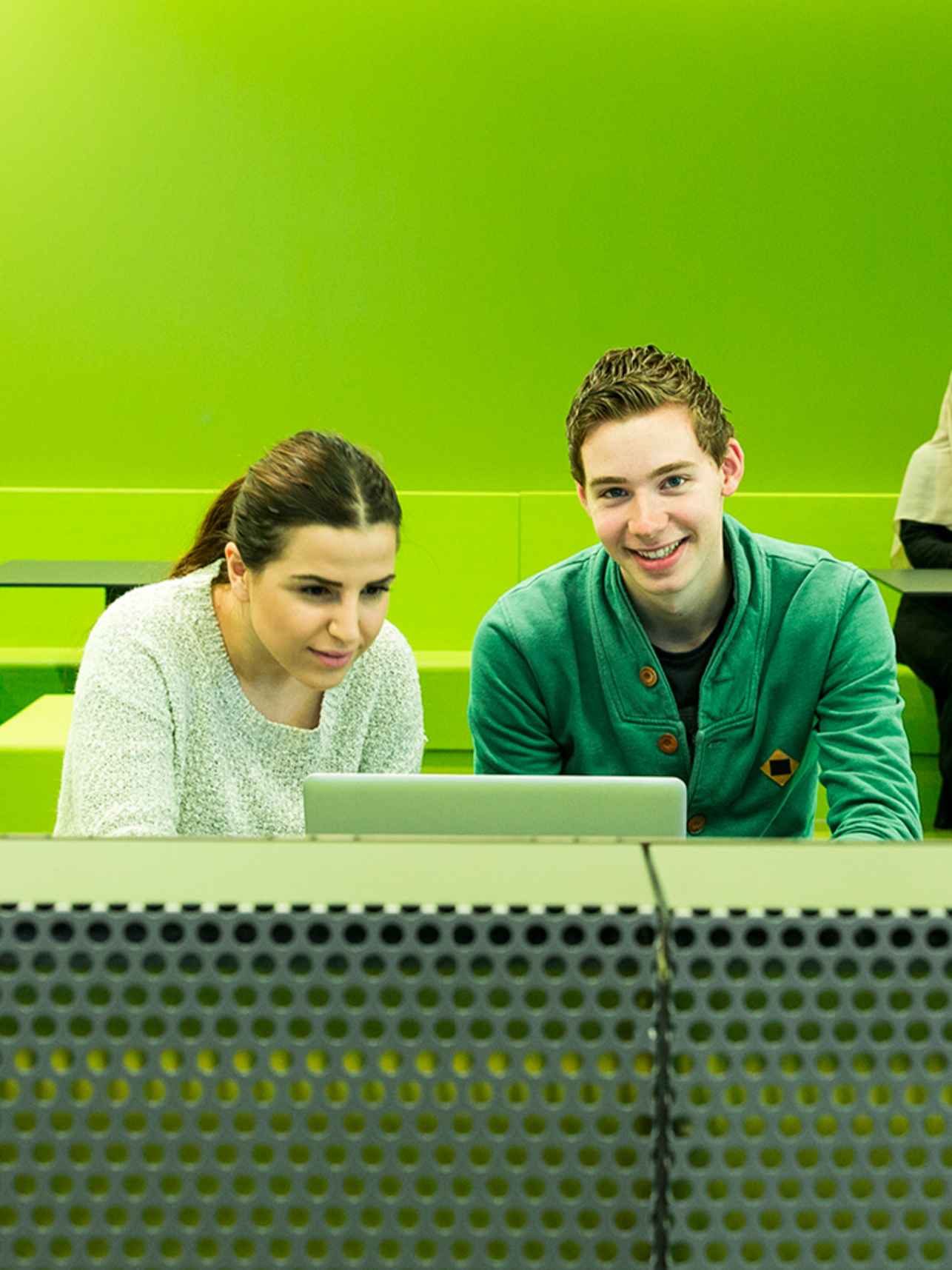 Studenten aan het werk.