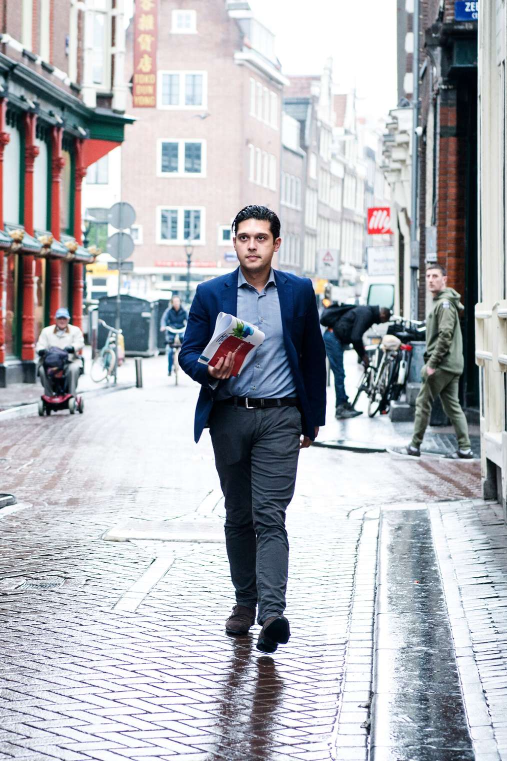 Student in de binnenstad.